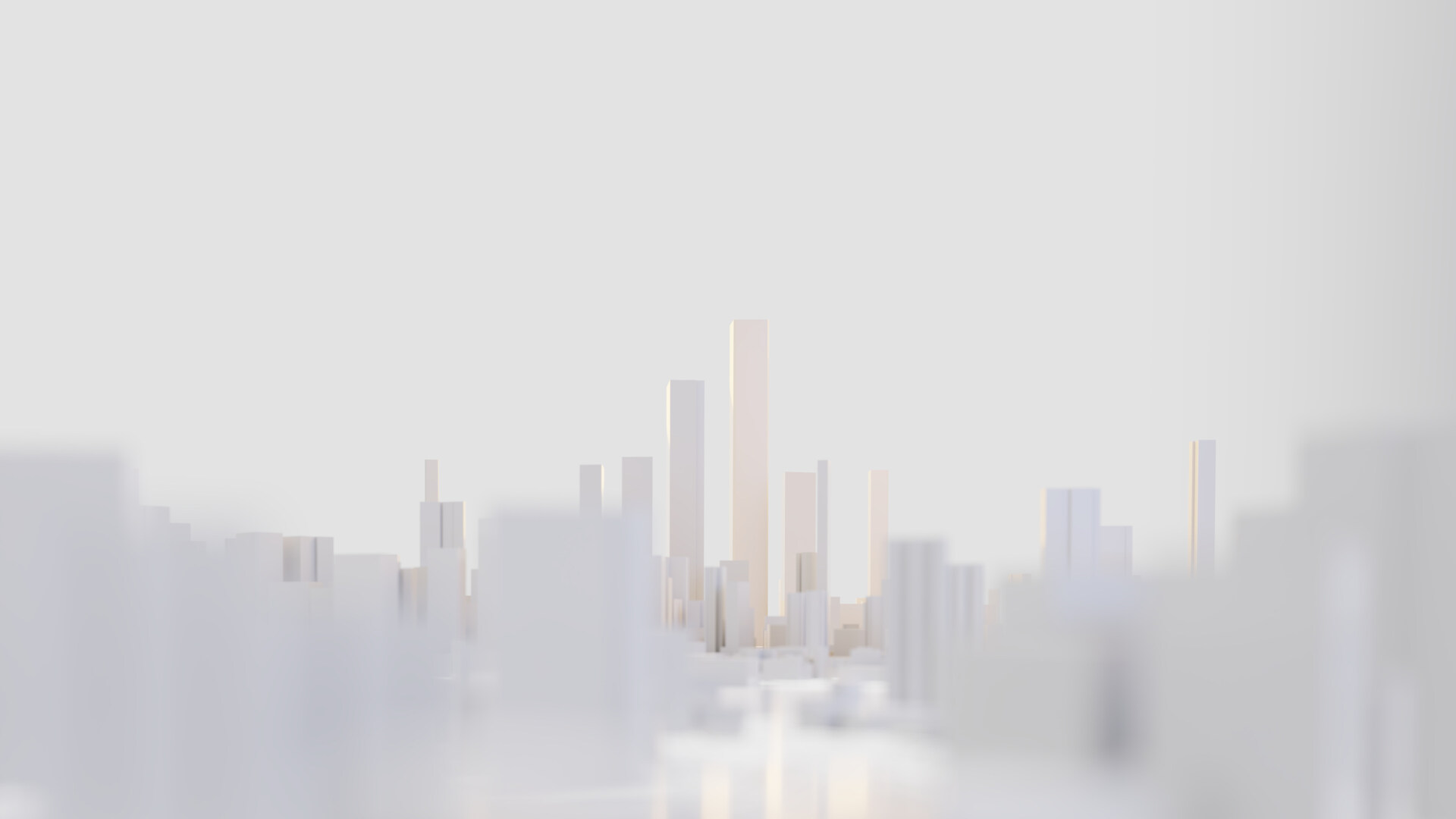 digital cityscape white